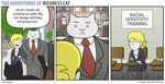  anthro business_cat cat comic feline female feral humor male mammal necktie suit 