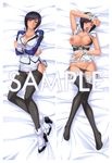  1girl breasts dakimakura female kagami_hirotaka kangoku_senkan large_breasts lilith-soft looking_at_viewer maid naomi_evans nipples sample sweat 