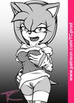  1girl amy_rose bare_shoulders blush headband long_sleeves pussy pussy_juice pussy_juice_trail sonic sonic_the_hedgehog tcprod thighhighs wet 
