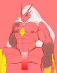  2015 abs anthro anthrofied avian biceps big_muscles black_sclera blaziken censored front_view looking_at_viewer maiofu male muscular nintendo nipples nude pec_squeeze pecs pink_background pok&eacute;mon ponytail purple_eyes simple_background sitting sketch smirk solo spread_legs spreading talons vein video_games 
