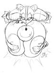  2015 anthro areola badger big_breasts breasts cricket-inc erect_nipples erection female huge_breasts hyper hyper_breasts male mammal mustelid nipples penis sex sonic_boom sticks_the_jungle_badger titfuck 
