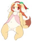  artist_request dog furry long_hair nipples pussy red_eyes red_hair small_breasts vagina 