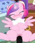  &lt;3 an-tonio bed black_penis blush clitoris friendship_is_magic fur horn mammal my_little_pony on_bed penetration penis pillow pink_fur princess_cadance_(mlp) pussy pussy_juice sex shutterflyeqd wings 