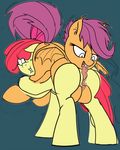  apple_bloom_(mlp) bat_pony clitoris cub cunnilingus duo equine fangs friendship_is_magic hooves mammal my_little_pony oral ponypron pussy scootaloo_(mlp) sex vaginal wings young 