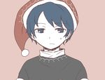  blue_eyes blue_hair doremy_sweet hat highres looking_at_viewer nightcap red_background sakana_kidori short_hair simple_background solo sweatdrop touhou 