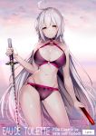  aozora_nan bikini cleavage fate/grand_order jeanne_d&#039;arc jeanne_d&#039;arc_(alter)_(fate) swimsuits sword wet 