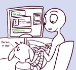  2015 anonymous asriel_dreemurr caprine chair child clothing computer desk duo english_text fur goat horn human internet long_ears male mammal monster sitting text undertale unknown_artist young 