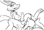 anal animal_genitalia animated balls black_and_white canine canine_penis dacad duo erection looking_away lucario lying male male/male mammal monochrome nintendo on_front oral penis pok&eacute;mon reclining rimming riolu sex sheath spread_legs spreading video_games 