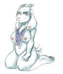  aries84 big_breasts bottomless breasts caprine clothed clothing goat half-dressed mammal monster toriel undertale 