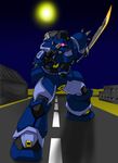  artist_request efreet_(gundam) gundam gundam_cross_dimension_0079 mecha mobile_suit_gundam runway sword weapon 