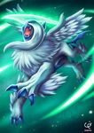  absol ambiguous_gender chobi-pho claws feral fur hair looking_at_viewer mammal mega_absol mega_evolution nintendo open_mouth pok&eacute;mon red_eyes solo tongue video_games white_fur wings 