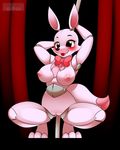  blush breasts canine dancing female five_nights_at_freddy&#039;s five_nights_at_freddy&#039;s_2 fox kloudmutt licking licking_lips lips machine mammal mangle_(fnaf) pole pole_dancing pussy red_lips robot solo tongue tongue_out video_games 