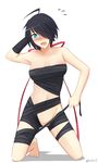  black_hair blush highres kako_(kantai_collection) kantai_collection rexlent short_hair solo wrappings 