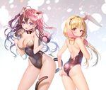  aile_(crossroads) animal_ears ass bare_shoulders blonde_hair blue_eyes blush breasts brown_eyes brown_hair bunny_ears bunny_girl bunny_tail bunnysuit cat_ears cat_paws cat_tail fishnet_pantyhose fishnets futaba_anzu gloves ichinose_shiki idolmaster idolmaster_cinderella_girls kittysuit large_breasts long_hair looking_at_viewer multiple_girls pantyhose paw_gloves paws sketch smile tail twintails 