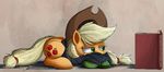  2015 applejack_(mlp) book earth_pony equine female feral friendship_is_magic hat horse mammal my_little_pony ncmares pony 