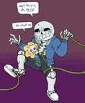  blush bone flowey_the_flower not_furry penis sans_(undertale) skeleton smile sweat text tinybeasts undertale vines 