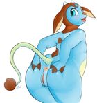 anthro anus blue_eyes blush bovine butt butt_grab cattle chubby female hand_on_butt horn looking_back mammal miltank nintendo nude open_mouth pok&eacute;mon presenting presenting_hindquarters pussy ricocake shiny_pok&eacute;mon simple_background smile solo tongue video_games white_background 