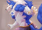  anthro canine capcom captainjohkid colored darkstalkers flakjacket0204 jon_talbain male mammal muscular simple_background solo tagme video_games wolf 