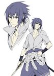  1boy black_hair expression_sheet high_collar naruto naruto_shippuuden open_collar sword uchiha_sasuke unzipped xia_(ryugo) zipper 