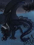  black_skin claws dragon fefairy feral horn knot male mirnehviir night penis tagme 
