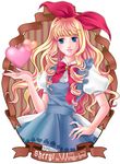  alice_(wonderland) alice_(wonderland)_(cosplay) alice_in_wonderland bad_id bad_pixiv_id blonde_hair blue_hair cosplay heart lips long_hair macross macross_frontier ribbon sheryl_nome solo tamari_(flawless) 