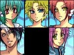  5boys bad_id bad_pixiv_id blonde_hair blue_hair male_focus multicolored_hair multiple_boys otono purple_hair red_hair utau yoshiki_roku 