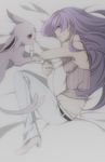  bad_id bad_pixiv_id bed breast_press breasts espeon forked_tail gen_2_pokemon gym_leader halter_top halterneck hug long_hair lying medium_breasts midriff natsume_(pokemon) pillow pokemon pokemon_(creature) pokemon_(game) pokemon_rgby purple_eyes purple_hair sad satou_rika_(rikaooo) tail 