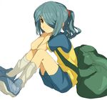  bad_id bad_pixiv_id bag hair_over_one_eye inazuma_eleven inazuma_eleven_(series) kaimuari kazemaru_ichirouta male_focus raimon raimon_soccer_uniform shoes sneakers soccer_uniform solo sportswear 