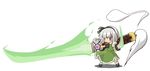  bankai bleach blue_eyes bob_cut chibi energy_sword ghost hairband katana konpaku_youmu konpaku_youmu_(ghost) short_hair silver_hair solo sword touhou weapon yunari 