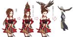  bare_shoulders bird bird_cage birdcage brown_eyes brown_hair cage elbow_gloves female garters gloves grey_hair grey_skin hairband kaihime kuroda_kanbei long_hair male purple_skin saintpaulia sengoku_musou sengoku_musou_3 short_hair sword thigh-highs thighhighs translation_request weapon 