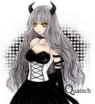  copyright_request dress highres horns raichi_(quatsch) solo yellow_eyes 