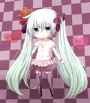  bad_id bad_pixiv_id green_eyes green_hair hatsune_miku long_hair monako solo thighhighs twintails vocaloid world_is_mine_(vocaloid) 