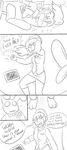  anthro blush comic dialogue english_text female five_nights_at_freddy&#039;s five_nights_at_freddy&#039;s_2 machine male monochrome robot shadow_bonnie_(fnaf) shadow_freddy_(fnaf) text unnecessaryfansmut video_games 