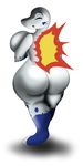  anthro anthrofied butt cyndaquil female nintendo pok&eacute;mon solo standing video_games 