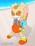  2015 anal anal_penetration anthro blush chao cheese_the_chao clothed_sex clothing cream_the_rabbit excito female from_behind hug implied lagomorph male mammal penetration rabbit sex sonic_(series) sweat 