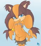  2015 anthro badger breasts clothing female mammal mdgusty mustelid solo sonic_(series) sonic_boom sticks_the_jungle_badger under_boob undressing 