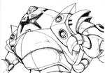  artist_request gundam mecha mobile_suit_gundam monochrome zock 