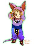  animal_ears beerus beerus_(cosplay) cosplay dragon_ball dragon_ball_z fake_animal_ears fake_tail full_body hood ochanoko_(get9-sac) pan_(dragon_ball) solo tail twitter_username 