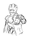  &lt;3 &lt;3_eyes affection groot guardians_of_the_galaxy happy hug human mammal simple_background smile tagme unknown_artist 