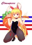  :p animal_ears ankle_cuffs blonde_hair breasts bunny_ears bunny_tail bunnysuit carrot character_name choker clownpiece commentary_request double_v eila_yagyu fairy_wings fake_animal_ears fishnet_pantyhose fishnets full_body heart heart-shaped_pupils high_heels hot_dog long_hair naughty_face open_mouth pantyhose pink_eyes sexually_suggestive small_breasts smile solo squatting symbol-shaped_pupils tail thick_thighs thighs tongue tongue_out touhou tsurime v v-shaped_eyebrows very_long_hair wings 