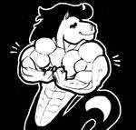  aaron_(undertale) abs biceps big_muscles equine fish horse hybrid male mammal marine muscular pecs ripped-saurian solo undertale 
