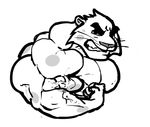  anthro biceps big_muscles feline fur ginga hyper hyper_muscles jaguar male mammal mascot muscular nude pecs ripped-saurian sketch solo whiskers 