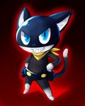  2015 anthro belt blue_eyes cat cat_burglar feline female grin looking_at_viewer mammal mask megami_tensei morgana_(persona) nurinaki persona_5 scarf solo standing 