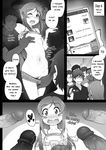  blush_stickers breasts cellphone comic english erection faceless faceless_male foreskin ghettoyouth greyscale highres long_hair minami_hana_(ghettoyouth) monochrome multiple_boys multiple_penises navel nipples one_eye_closed original penis phimosis phone pubic_hair shirt_lift shorts shorts_pull small_breasts smartphone uncensored 