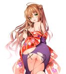  ass bloody0rabby girls_frontline japanese_clothes nopan open_shirt rfb_(girls_frontline) torn_clothes wardrobe_malfunction 