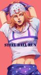  bad_id bad_pixiv_id blonde_hair blue_lipstick hat highres johnny_joestar jojo_no_kimyou_na_bouken lipstick makeup male_focus midriff rin2010 solo steel_ball_run 