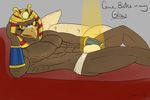  abs anthro avian biceps bird deity egyptian falcon male muscular nipples oliwun ra simple_background smite solo 