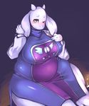  blush brown_eyes furry one_eye_closed tobyfox toriel undertale 