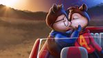  alvin_and_the_chipmunks alvin_seville brown_fur car chipmunk duo eyewear fur glasses kissing male male/male mammal rodent simon_seville sunset unknown_artist vehicle young 