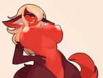  anthro big_breasts breasts female huge_breasts kanel kemono mammal nude simple_background solo 